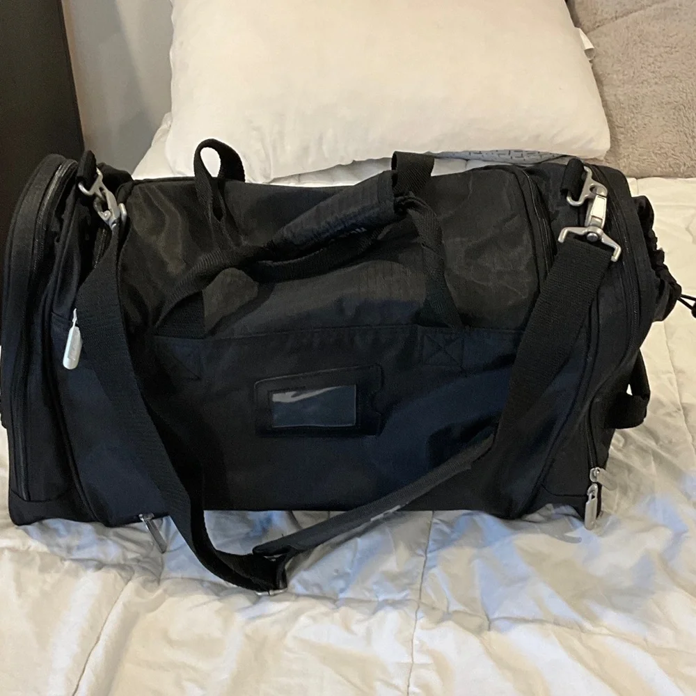 Russell Athletic Black and Red Duffel Bag